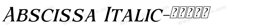 Abscissa Italic字体转换